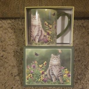 New Lang Butterfly Dreams Cat Coffee Mug Cup 14oz
